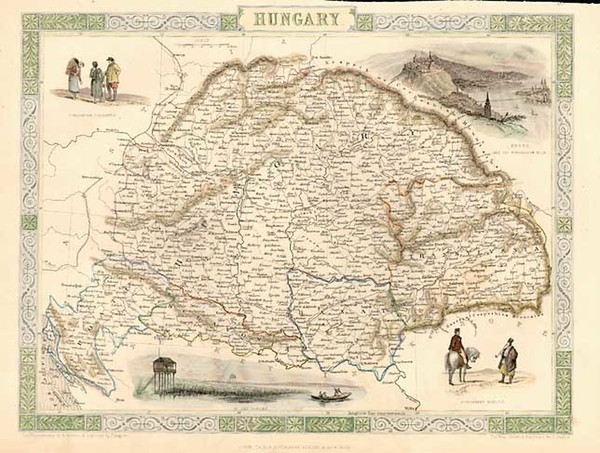 28-Europe, Hungary, Romania and Balkans Map By John Tallis