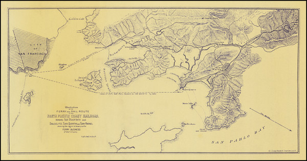 21-San Francisco & Bay Area Map By E. S. Dodge