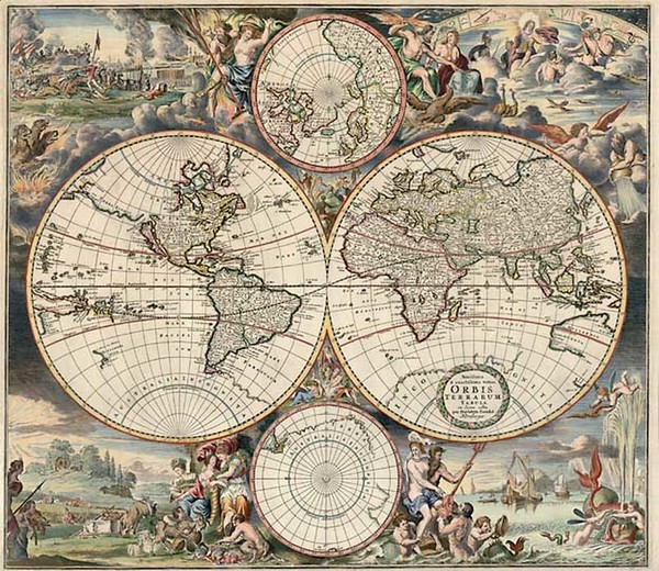 85-World, World and Polar Maps Map By David Funcke