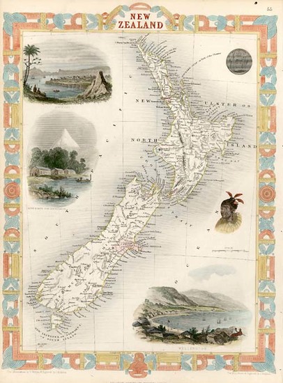 92-Australia & Oceania and New Zealand Map By John Tallis