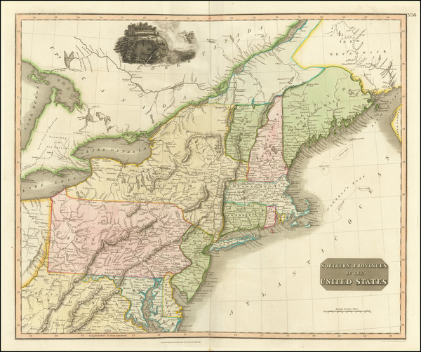 62-New England, New York State and Mid-Atlantic Map By John Thomson