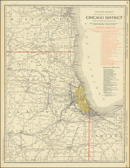 45-Chicago Map By Rand McNally & Company