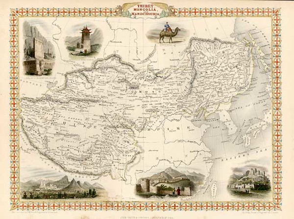 13-Asia, China, India, Central Asia & Caucasus and Russia in Asia Map By John Tallis