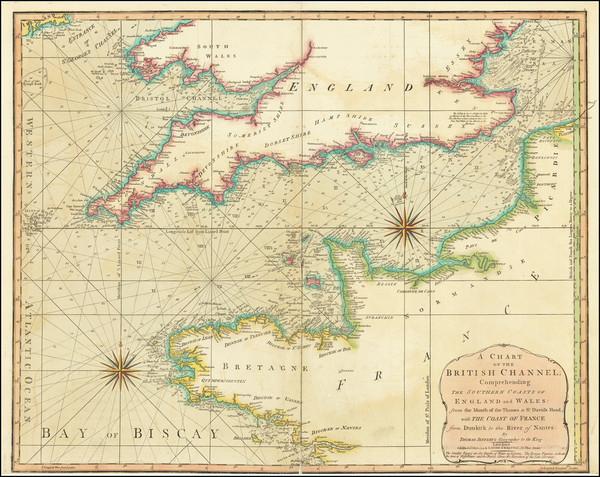 9-British Isles, England and France Map By Laurie & Whittle