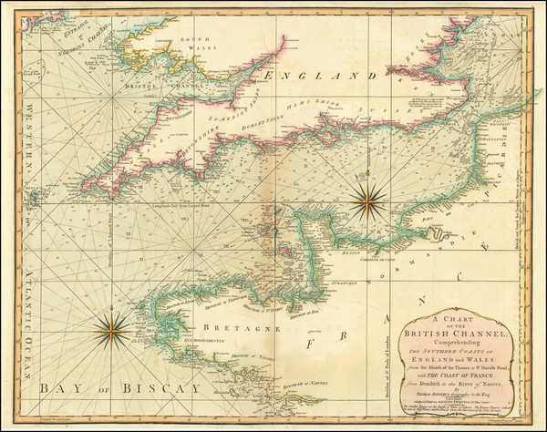 79-British Isles, England and France Map By Laurie & Whittle