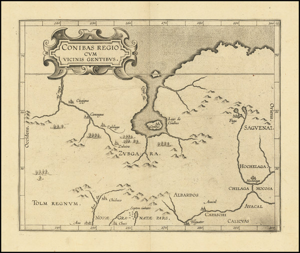 23-Midwest, Plains, Rocky Mountains and Canada Map By Cornelis van Wytfliet