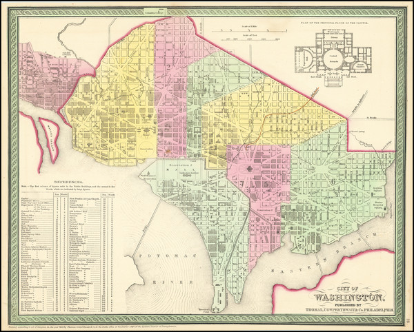 85-Mid-Atlantic, Washington, D.C. and Southeast Map By Thomas, Cowperthwait & Co.