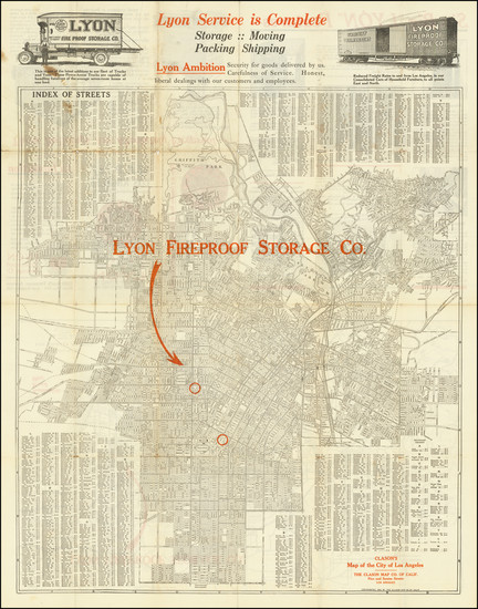 23-Los Angeles Map By The Clason Map Company