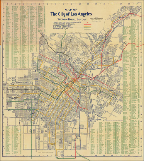 17-Los Angeles Map By Laura L. Whitlock