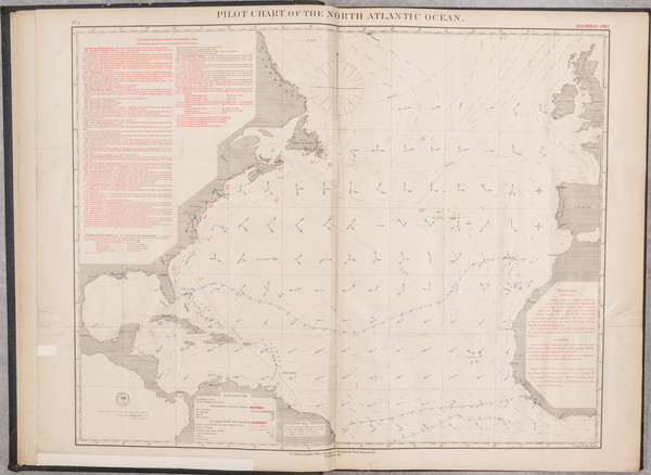 72-Atlantic Ocean and Atlases Map By U.S. Hydrographical Office