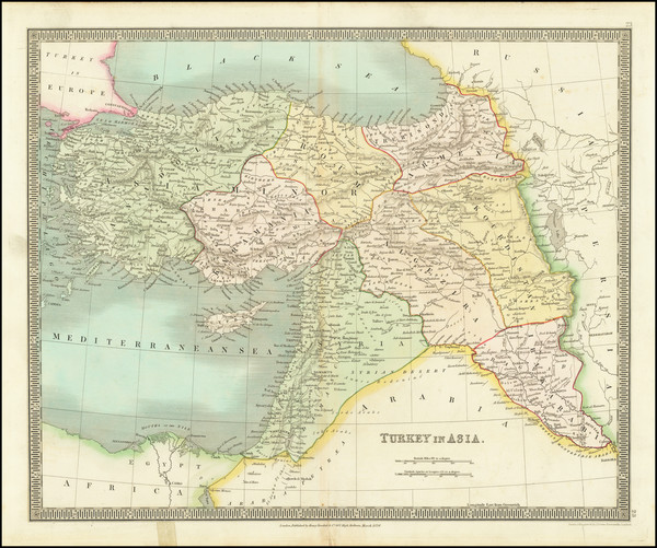 85-Turkey and Turkey & Asia Minor Map By Henry Teesdale