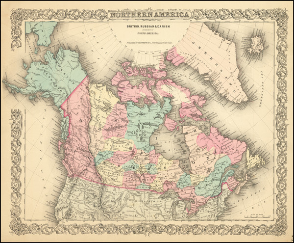 92-Canada Map By Joseph Hutchins Colton