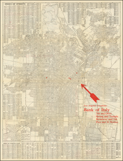 66-Los Angeles Map By The Clason Map Company