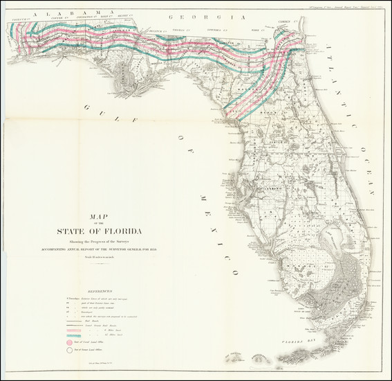 56-Florida Map By Julius Bien