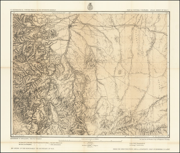 32-Colorado and Colorado Map By George M. Wheeler