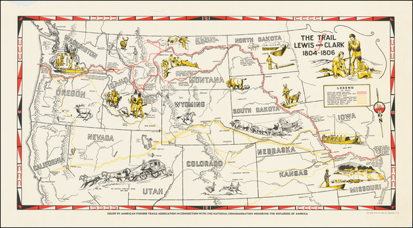 12-Plains, Southwest, Rocky Mountains, Oregon, Washington, Pictorial Maps and California Map By Am