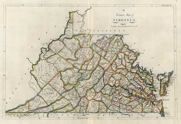 34-Mid-Atlantic and Southeast Map By Mathew Carey