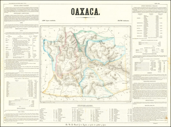 38-Mexico Map By Antonio Garcia y Cubas