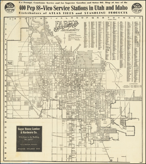 8-Utah and Utah Map By W.E. Farr