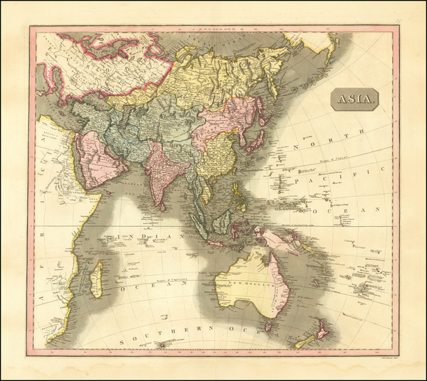 95-Asia, Australia & Oceania, Australia, Oceania and Other Pacific Islands Map By John Thomson