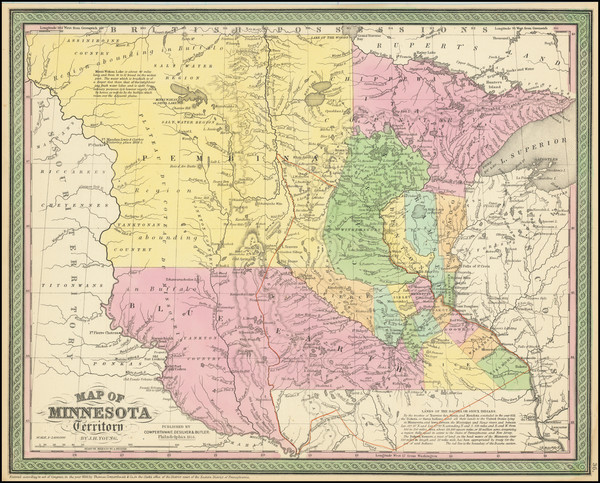 47-Minnesota, North Dakota and South Dakota Map By Cowperthwait, Desilver & Butler