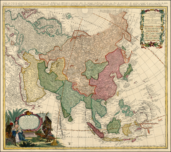 9-Asia and Asia Map By Homann Heirs