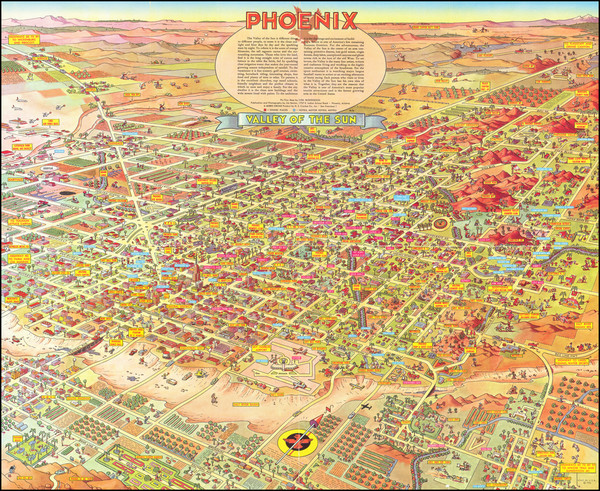 60-Arizona and Pictorial Maps Map By Don Bloodgood