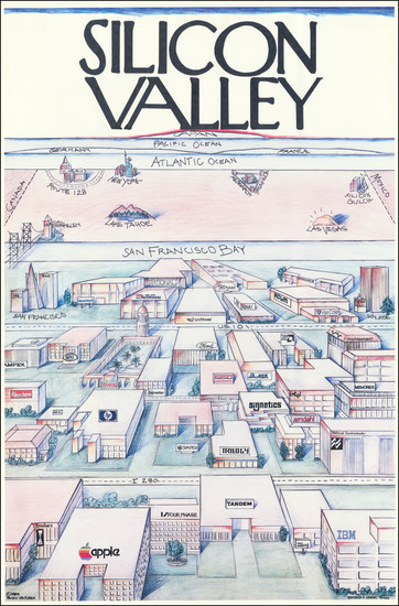 1-Pictorial Maps, San Francisco & Bay Area and Other California Cities Map By Redding & C