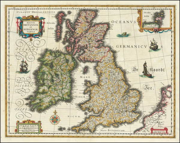 23-British Isles Map By Willem Janszoon Blaeu