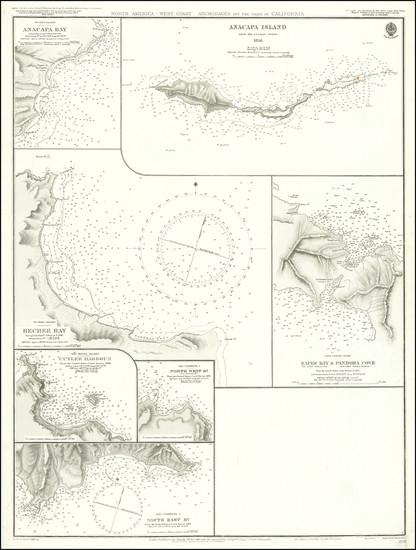 66-California Map By British Admiralty