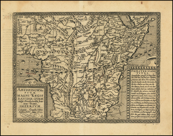 53-Africa and East Africa Map By Matthias Quad / Johann Bussemachaer