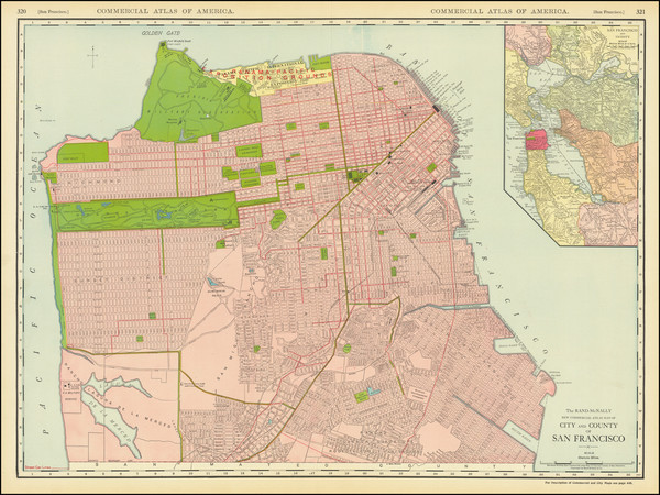 82-San Francisco & Bay Area Map By William Rand  &  Andrew McNally