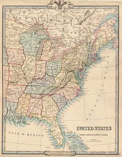 22-United States and Canada Map By G.F. Cruchley