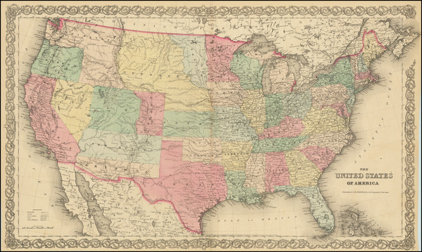 4-United States, Colorado and Colorado Map By Joseph Hutchins Colton