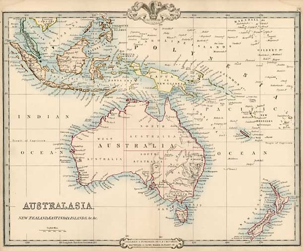 6-Asia, Southeast Asia, Australia & Oceania, Australia and New Zealand Map By G.F. Cruchley