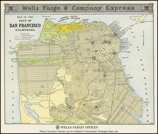 28-San Francisco & Bay Area Map By Poole Brothers