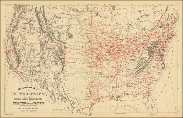 76-United States Map By Samuel Augustus Mitchell Jr.