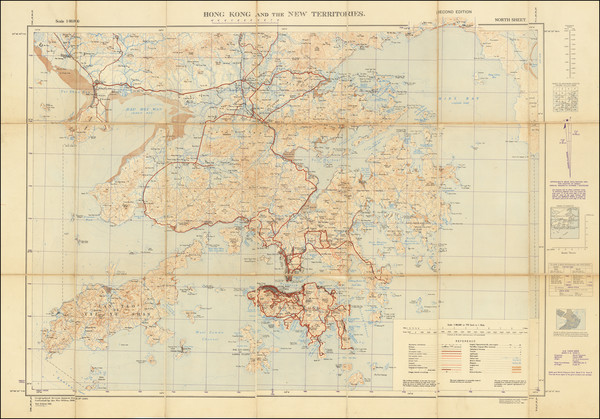 64-Hong Kong and World War II Map By Inter-Services Topographic Department