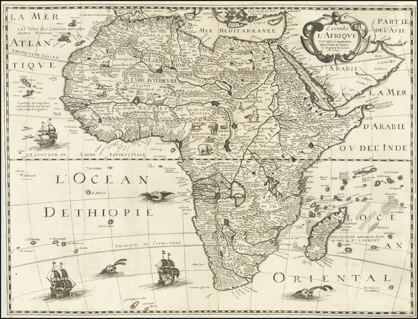 54-Africa Map By Petrus Bertius