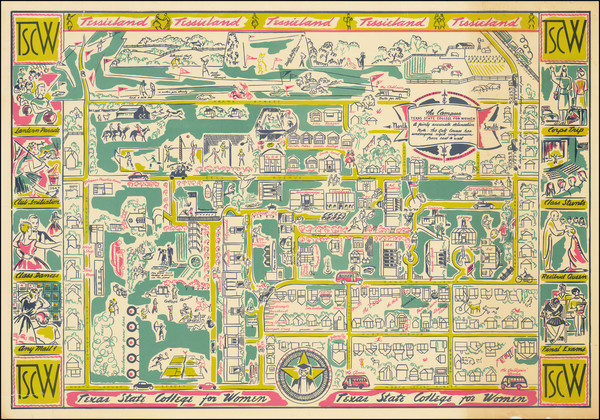 24-Texas and Pictorial Maps Map By Coreen Mary Spellman