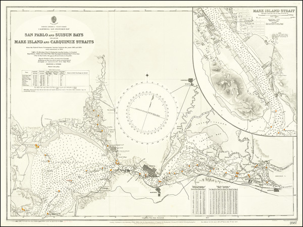 50-San Francisco & Bay Area Map By British Admiralty