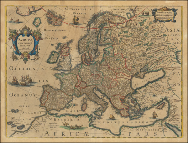 75-Europe Map By Henricus Hondius