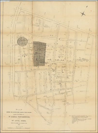 31-London, Rare Books and Curiosities Map By Board of Health (UK)