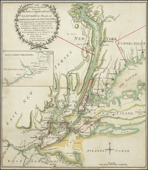 8-New York City, New York State and American Revolution Map By Sayer & Bennett