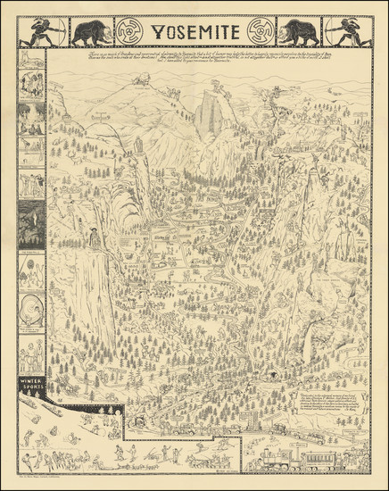 49-Pictorial Maps and Yosemite Map By Jo Mora