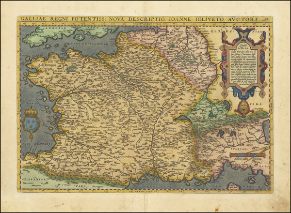 74-France Map By Abraham Ortelius