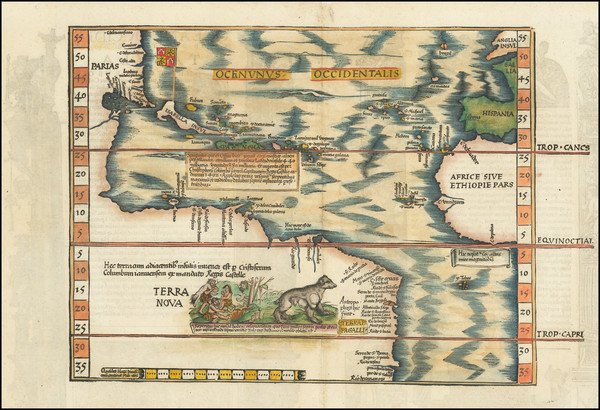 0-Atlantic Ocean, North America, South America and America Map By Lorenz Fries