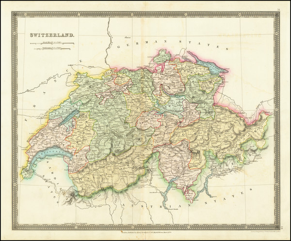 2-Switzerland Map By Henry Teesdale