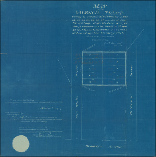 58-Los Angeles Map By J. A. Bernal