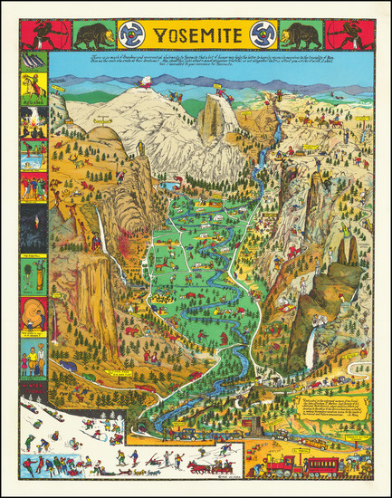 50-Pictorial Maps and Yosemite Map By Jo Mora